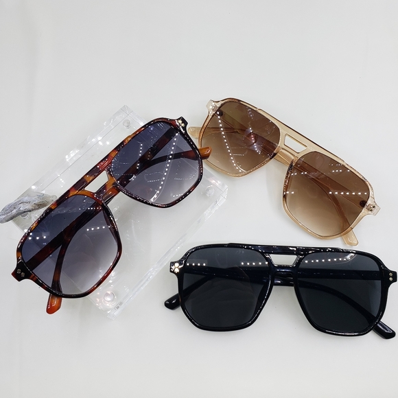 Burtrees black pilot sunglasses main image 9
